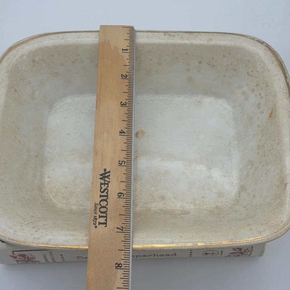 Vintage Royal Ironstone China Rectangular Serving Dish Stained and Crazed